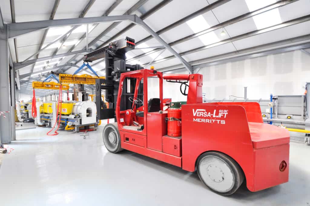 Heavy Machine Removal using Versa-Lift Fork Lift